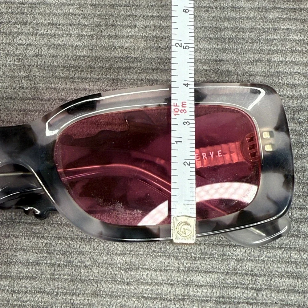 Akila x Soto Verve Y2K Sunglasses Grey Marble Tortoise Pink Lens Rectangular Vtg